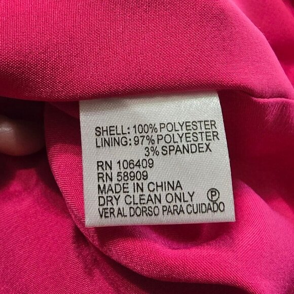 Antonio Melani Black & Pink Laser Cut Short Sleeve Sheath Dress Sz 14 - Picture 8 of 8